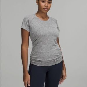 Gray Lululemon Swiftly Tech Short Sleeve Top